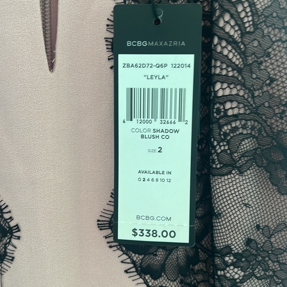 BCBG Max Azria blush and black lace halter “Leyla” dress. *tag attached* - Picture 5 of 6